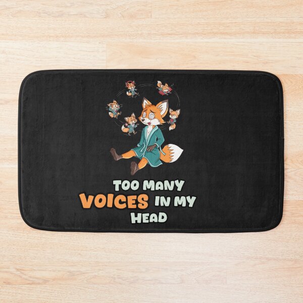 Item preview, Too Many Voices in My Head – Cute Dizzy Fox Illustration for Overthinkers designed and sold by Turiva.