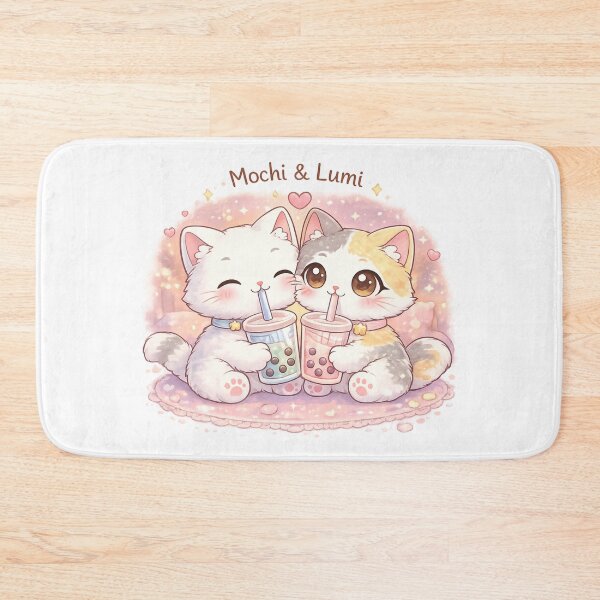Artikelvorschau, Mochi & Lumi Cozy Cats – Kawaii Bubble Tea entworfen und verkauft von Mochi Studio.
