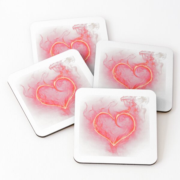 Item preview, Burning Heart - Abstract Fire Art designed and sold by StickerBuild07 .