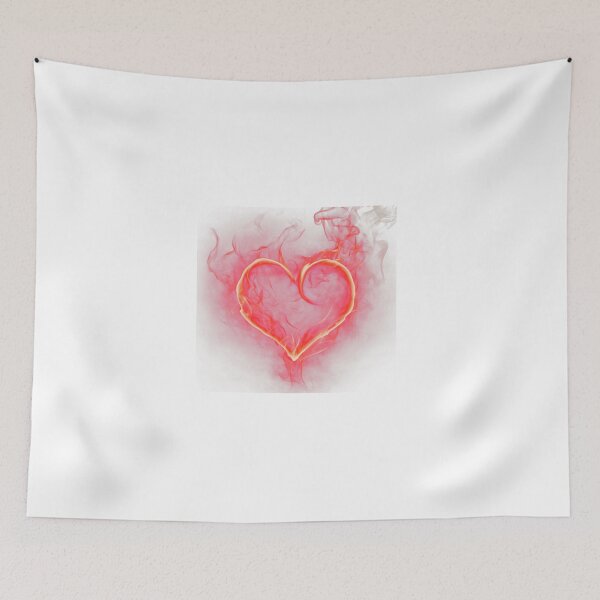 Item preview, Burning Heart - Abstract Fire Art designed and sold by StickerBuild07 .
