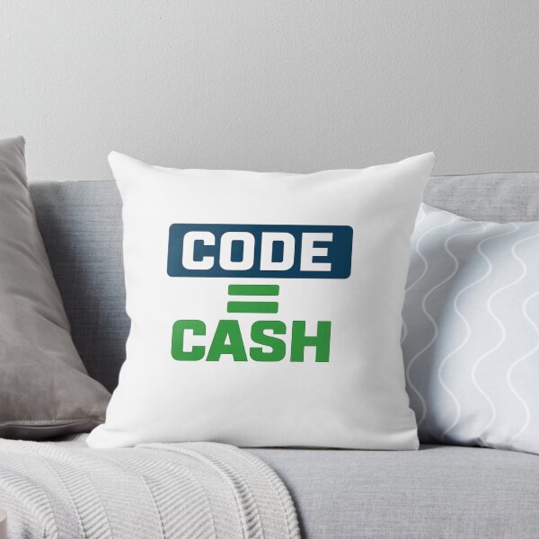 Aperçu de l'œuvre Code Equals Cash – Developer Hustle Design créée et vendue par JordanInk Studio.