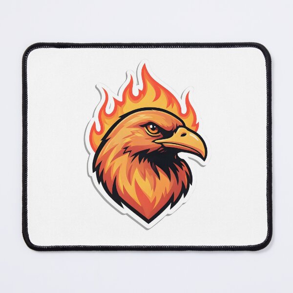 Item preview, Blazing Phoenix Fire Bird – Flaming Eagle Mascot Design designed and sold by Kavya Art.