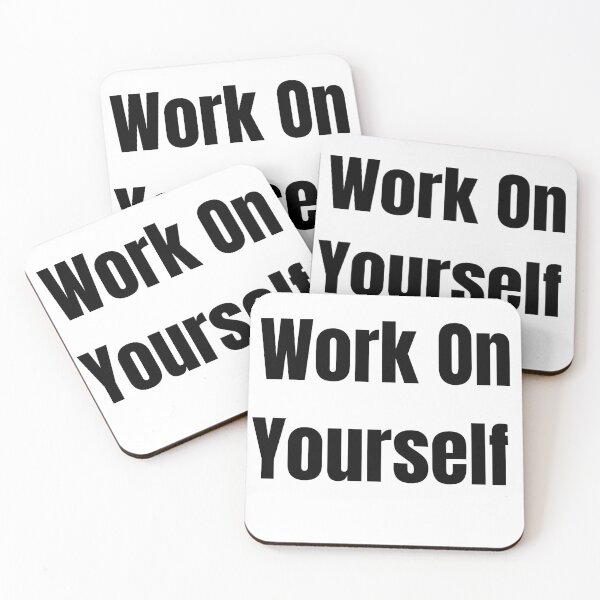 Item preview, Work On Yourself – Simple Motivational Quote designed and sold by FitAuraStudio.