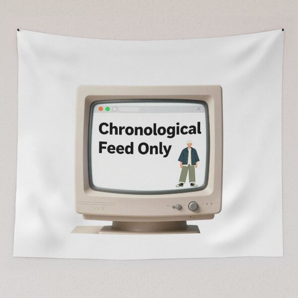 Item preview, Chronological Feed Only – Retro Internet Anti Algorithm Design designed and sold by Activity01.