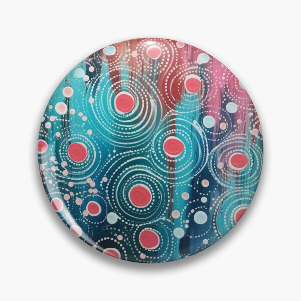 Item preview, Aboriginal Inspired Art - Abstract Rose Water Drops designed and sold by GrinGalore.