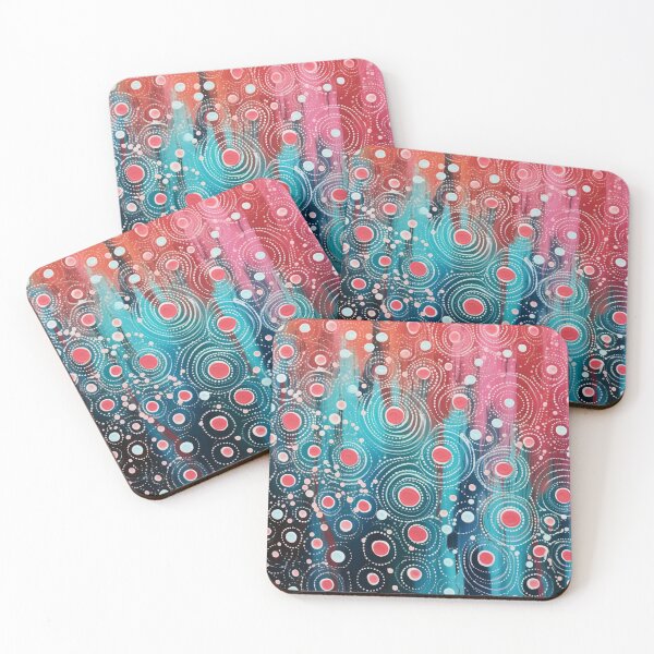 Item preview, Aboriginal Inspired Art - Abstract Rose Water Drops designed and sold by GrinGalore.