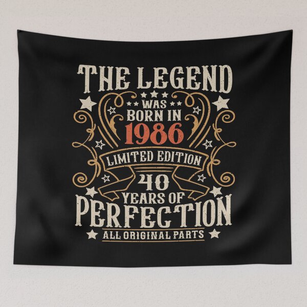 Item preview, 40th Birthday Men 40 Years Old Legend Born In 1986 designed and sold by eclecTEEq.
