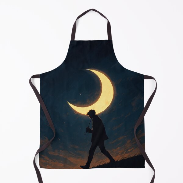 Item preview, Crescent Moon Umbrella Anime Night Scene designed and sold by anime-ekaya.