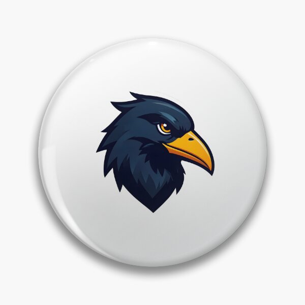 Item preview, Dark Raven Mascot – Bold Bird Head Vector Logo designed and sold by Kavya Art.