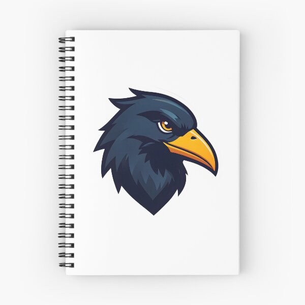 Item preview, Dark Raven Mascot – Bold Bird Head Vector Logo designed and sold by Kavya Art.