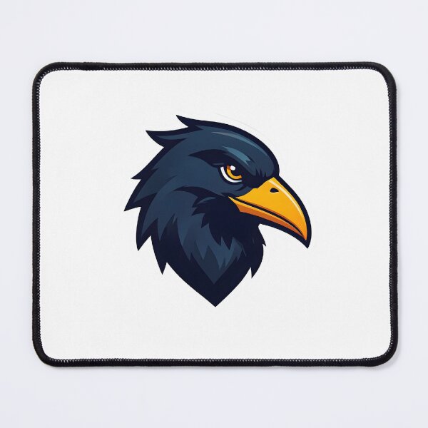 Item preview, Dark Raven Mascot – Bold Bird Head Vector Logo designed and sold by Kavya Art.