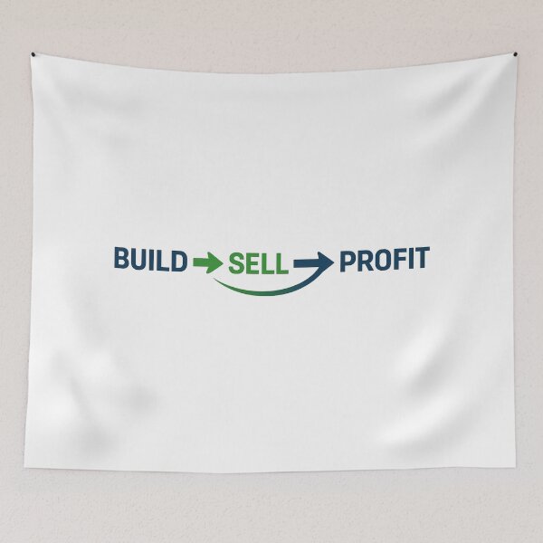 Item preview, Build Sell Profit – Digital Hustle Entrepreneur Design designed and sold by JordanInk Studio.