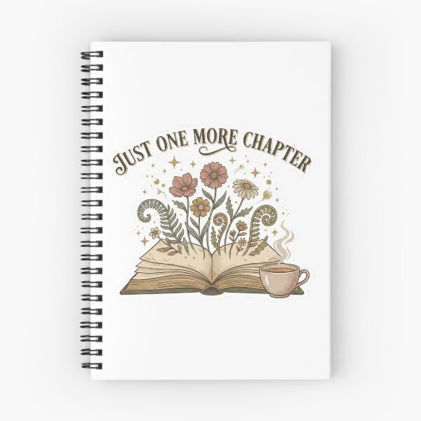 Item preview, Just One More Chapter - Floral Book Lover Art designed and sold by Appolishop.
