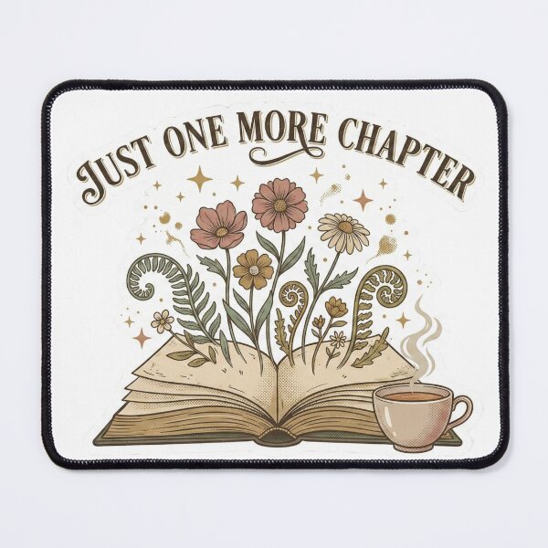 Item preview, Just One More Chapter - Floral Book Lover Art designed and sold by Appolishop.