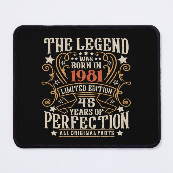 Item preview, 45th Birthday Men 45 Years Old Legend Born In 1981 designed and sold by eclecTEEq.