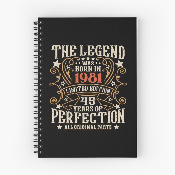 Item preview, 45th Birthday Men 45 Years Old Legend Born In 1981 designed and sold by eclecTEEq.