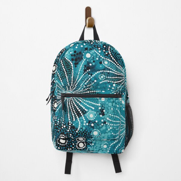 Item preview, Aboriginal Inspired Art - Abstract Turquoise White Pattern designed and sold by GrinGalore.