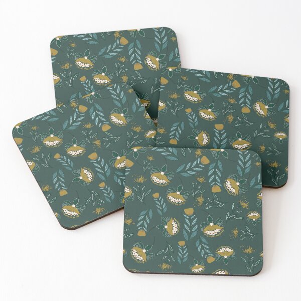 Item preview, Seamless vibrant dark floral pattern featuring richly colored flowers contrasted against a deep, elegant background. designed and sold by Line-Aura.