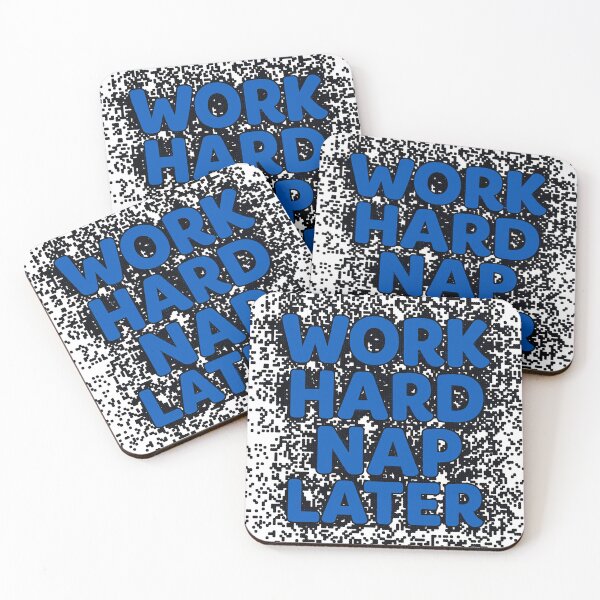 Item preview, Work Hard Nap Later Funny Motivational Quote designed and sold by mbmstores.