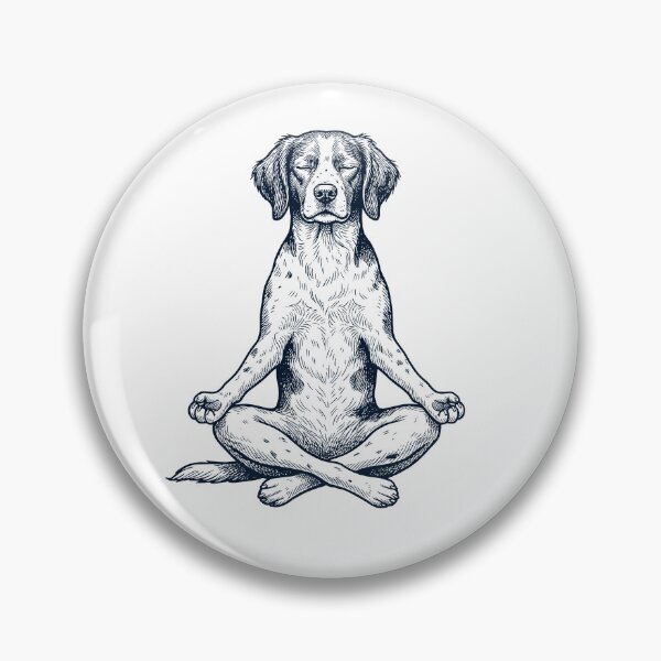 Item preview, Vintage Brittany Dog Yoga Lotus Meditation Dog Lover designed and sold by DoodleTortle.