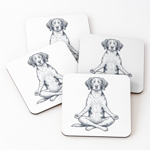 Item preview, Vintage Brittany Dog Yoga Lotus Meditation Dog Lover designed and sold by DoodleTortle.