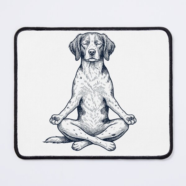 Item preview, Vintage Brittany Dog Yoga Lotus Meditation Dog Lover designed and sold by DoodleTortle.