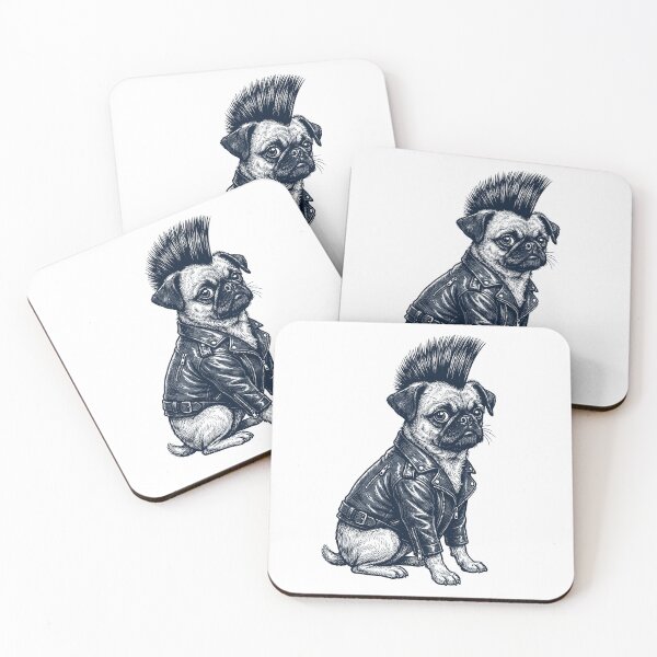 Item preview, Vintage Brussels Griffon Punk Mowhawk Dog Mom Dad designed and sold by DoodleTortle.