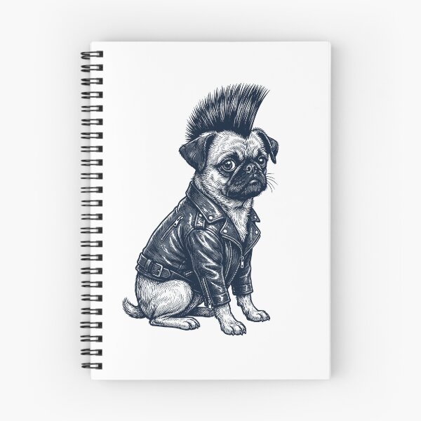 Item preview, Vintage Brussels Griffon Punk Mowhawk Dog Mom Dad designed and sold by DoodleTortle.