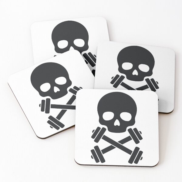 Item preview, Skull with Crossed Dumbbells Bold Fitness Icon designed and sold by AFernandesDSG.