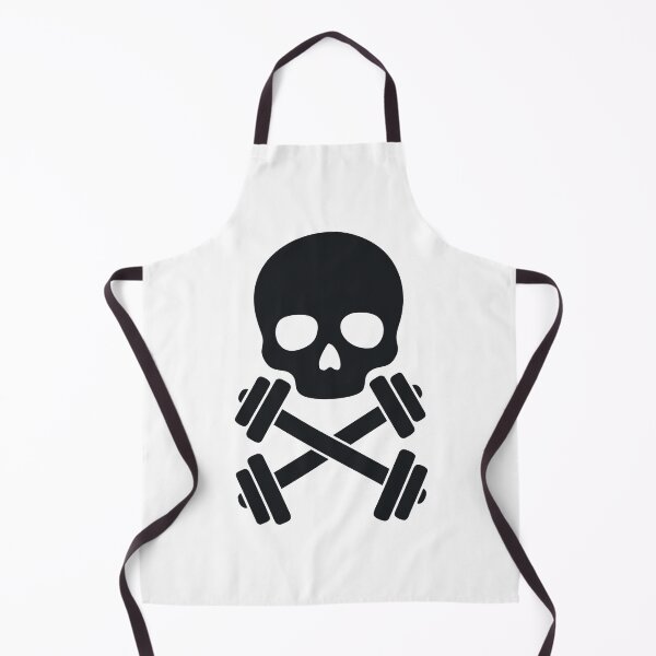 Item preview, Skull with Crossed Dumbbells Bold Fitness Icon designed and sold by AFernandesDSG.