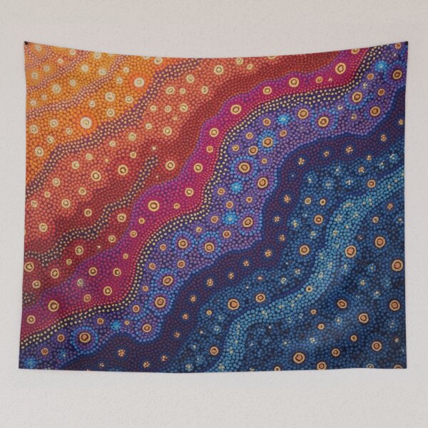 Item preview, Aboriginal Inspired Art - Abstract Lava Ocean Waves designed and sold by GrinGalore.