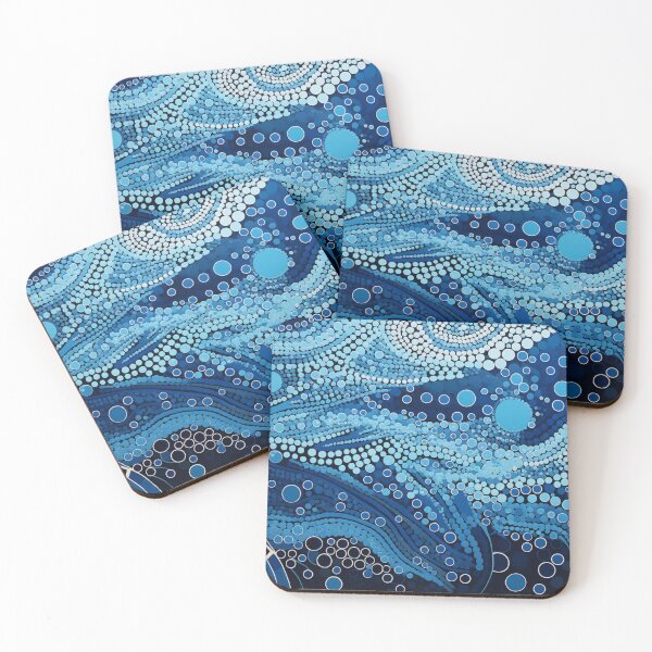 Item preview, Aboriginal Inspired Art - Abstract Underwater Bubbles designed and sold by GrinGalore.