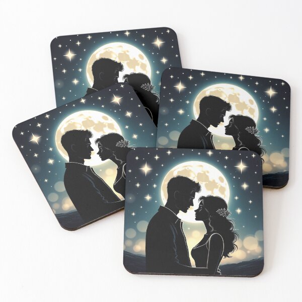 Item preview, Moonlit Lovers Under Starry Sky designed and sold by Jagruti_Artzone.