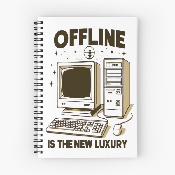 Item preview, Offline is the New Luxury - Minimalist Retro Computer Aesthetic designed and sold by RetroRascalStudio.