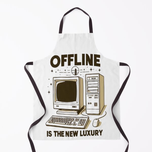 Item preview, Offline is the New Luxury - Minimalist Retro Computer Aesthetic designed and sold by RetroRascalStudio.