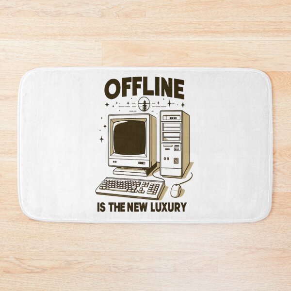 Item preview, Offline is the New Luxury - Minimalist Retro Computer Aesthetic designed and sold by RetroRascalStudio.