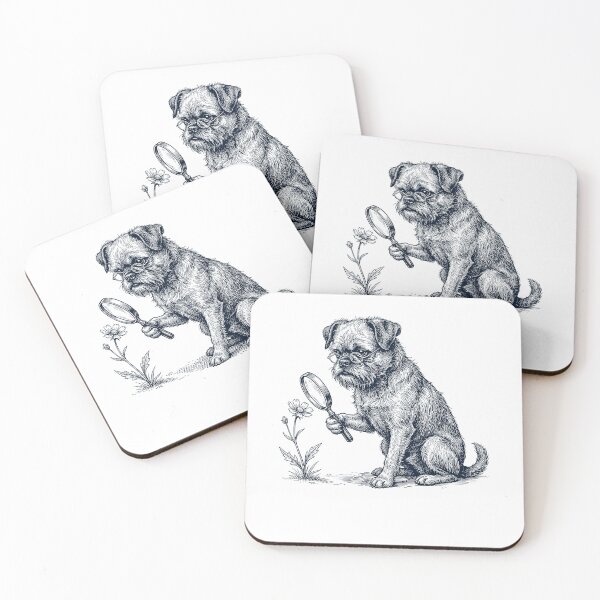 Item preview, Vintage Brussels Griffon Botanist Flower Dog Mom Dad designed and sold by DoodleTortle.