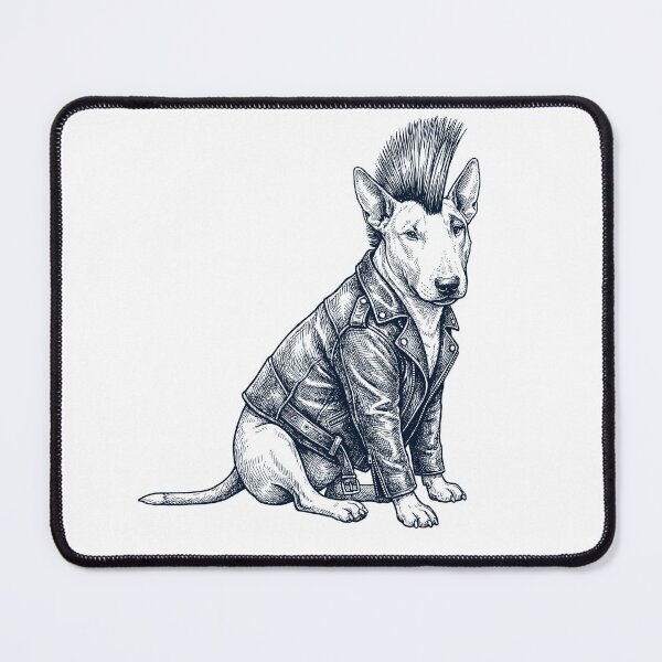 Item preview, Vintage Bull Terrier Punk Mowhawk Dog Mom Dad designed and sold by DoodleTortle.
