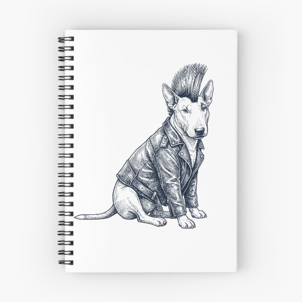 Item preview, Vintage Bull Terrier Punk Mowhawk Dog Mom Dad designed and sold by DoodleTortle.
