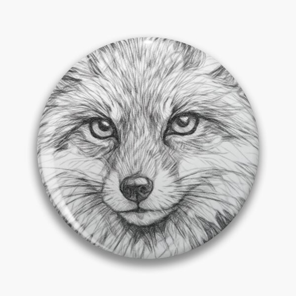 Item preview, Fox Pencil Sketch Portrait | Black and White Wildlife Animal Illustration | Realistic Hand Drawn Fox Art designed and sold by Leon Woods Pencil Art.