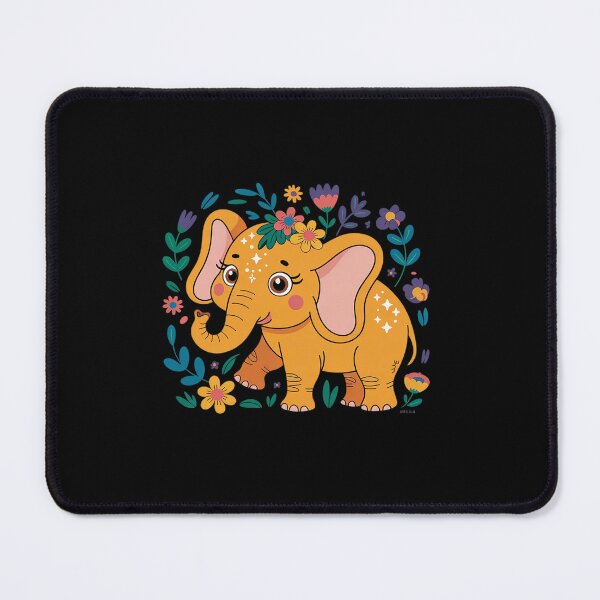 Item preview, Whimsical Floral Elephant Delight designed and sold by angolinnArt.