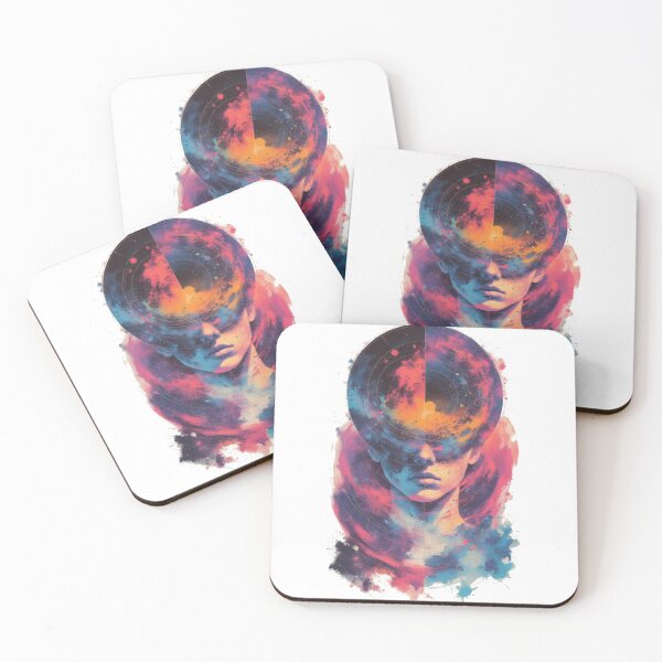 Item preview, Abstract portrait art with cosmic elements. designed and sold by Mianku | Für das Leben.