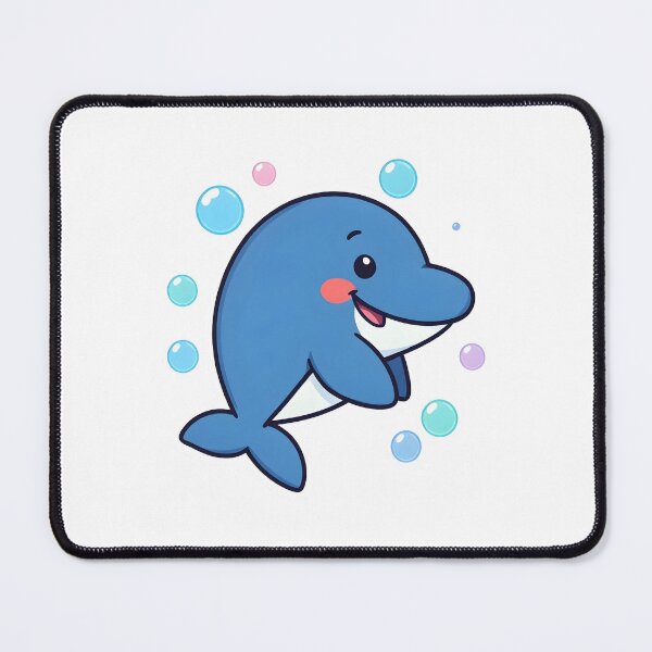 Item preview, Cute Happy Dolphin Cartoon – Kawaii Ocean Animal Design designed and sold by Kavya Art.