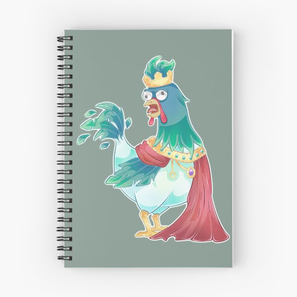Item preview, King Crowcrest – The Feathered Sovereign | Cute Rooster King Fantasy Illustration designed and sold by PandiaArts.