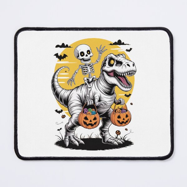 Item preview, Skeleton Riding Dinosaur Halloween Fun designed and sold by flagylART.