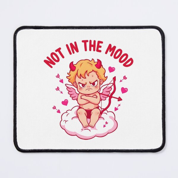 Item preview, Not In The Mood Grumpy Cupid Anti Valentine T-Shirt designed and sold by FestivityFinds.