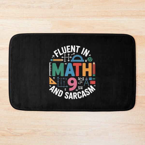 Item preview, Fluent in Math and Sarcasm Math Teacher Back to School designed and sold by joyouartArt.