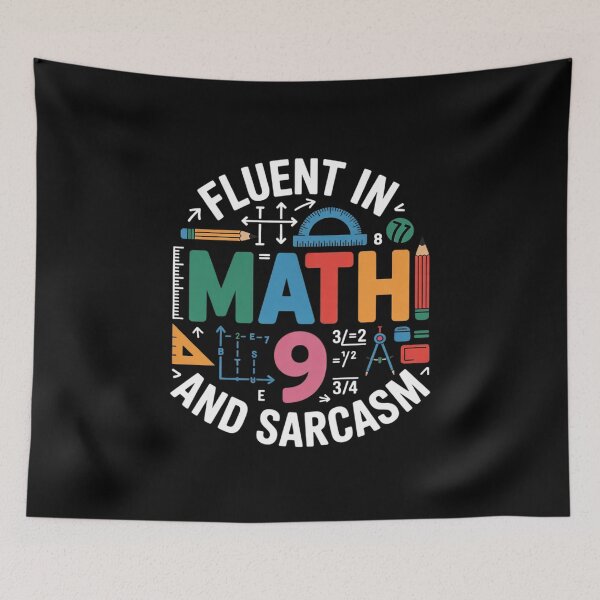 Item preview, Fluent in Math and Sarcasm Math Teacher Back to School designed and sold by joyouartArt.
