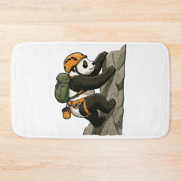 Artikelvorschau, Pandabär beim Bouldern mit Kletterausrüstung entworfen und verkauft von Pineapple-Tree.