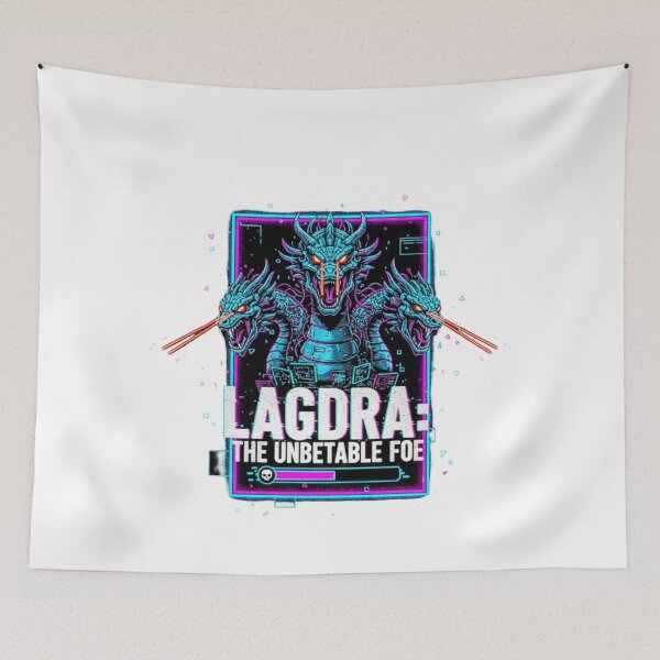 Item preview, Lagdra The Unbeatable Foe Gaming Glitch Aesthetic designed and sold by Mental Tab Closed.